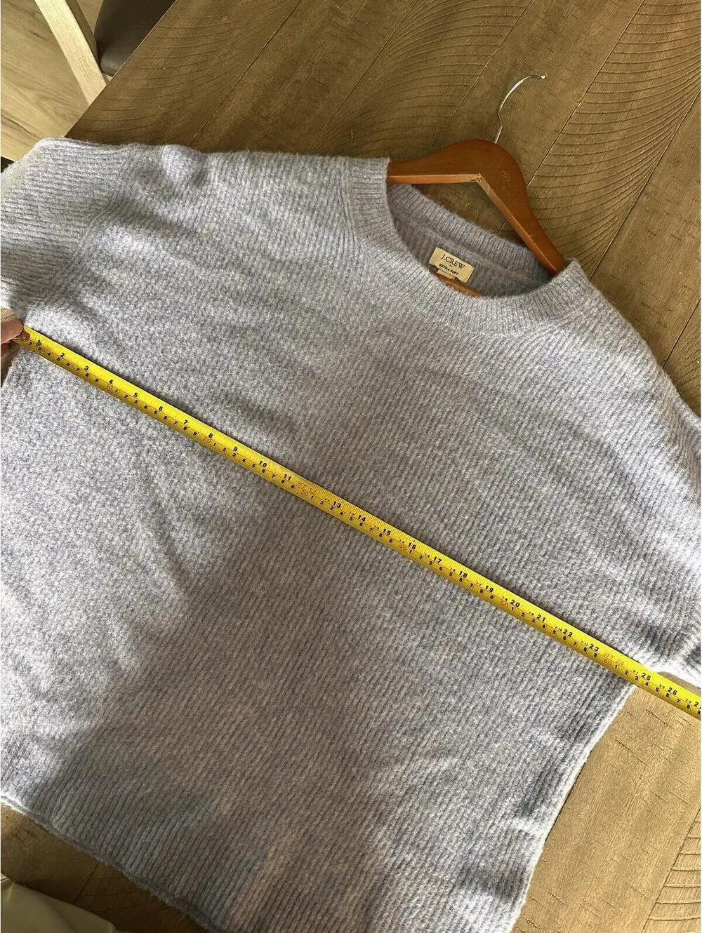 J.Crew Extra Soft Wool Blend Crewneck Pullover Sweater Blue Women’s size Large